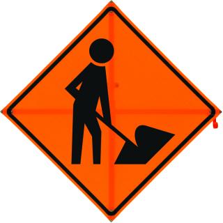 Bone Safety Hi-Intensity Reflective Sign Worker Symbol 