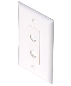 CTS Wall Plate Blank Double White