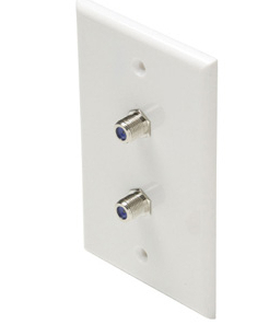Steren Wall Plate Two Barrels White