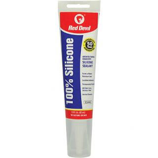 Red Devil Clear Silicone Sealant Re-capable Squeeze Tube