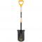 Ames True Temper Border Spade with Comfort Step and D Grip on Wood Handle