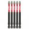 Milwaukee SHOCKWAVE 3-1/2 inch Power Bit Phillips #2 (5 Pack)