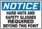 Accuform OSHA Notice Safety Sign: Hard Hats And Safety Glasses Required Beyond This Point