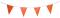 03-402 Cortina Pennants, Vinyl, Orange, 100 ft