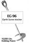 Galvanized Steel Earth Ground Screw Anchor