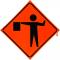 Bone Safety Hi-Intensity Reflective Sign Flagger Symbol 