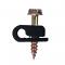 Vericom Bag of 100 Single Cat5 or Fiber Self-Tapping Black Screw Clips