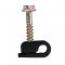 Vericom Bag of 100 Single Cat5 or Fiber Self-Tapping Black Screw Clips