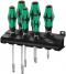 Wera Tools 367/6 TORX Screwdriver Set Kraftform Plus and Rack, 6 pieces