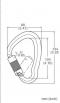 WestFall Pro 7406 5-3/10 x 3-1/2 Inch Steel Carabiner