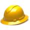 Pyramex Ridgeline Full Brim Hard Hat with 4 Point Ratchet Suspension