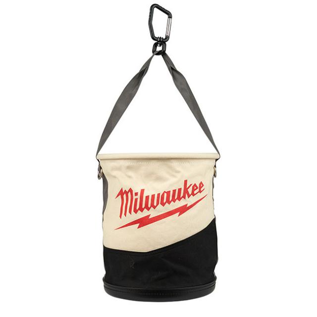 Milwaukee 75 lb Canvas Utility Bucket with Pockets