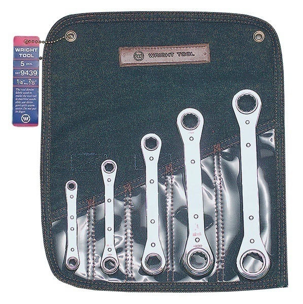 Wright Tool 9439, 5 Piece Ratcheting Wrench Set