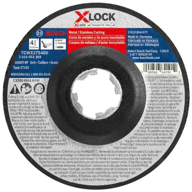 Bosch XLOCK Small Angle Grinder Wheel Columbia Safety
