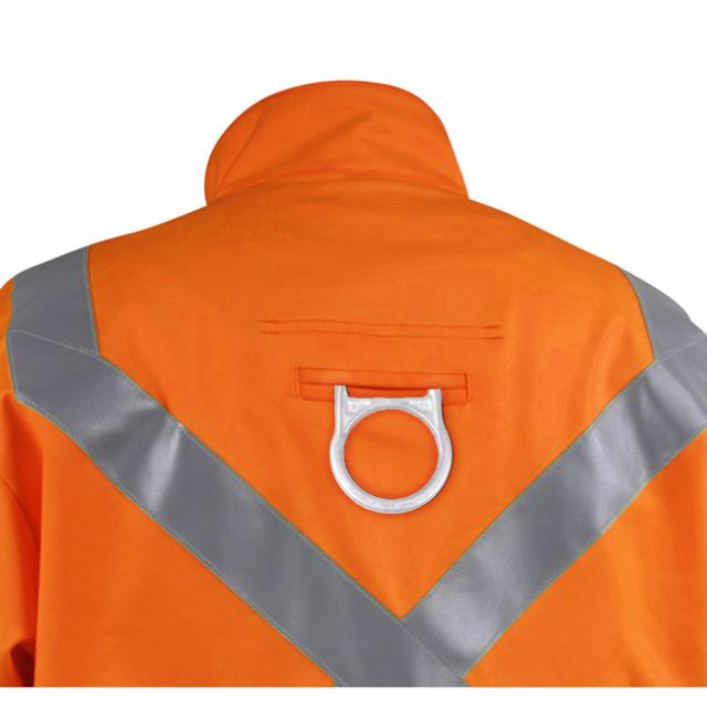 Black Stallion Safety Welding Jacket with FR Reflective Tape, Safety Orange