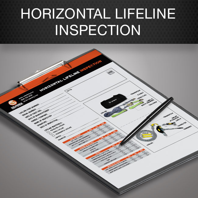 Horizontal lifeline inspection form by Columbia Safety and Supply