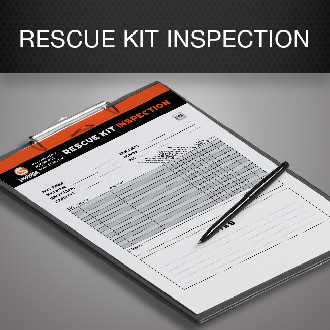 Rescue kit inspection form by Columbia Safety and Supply