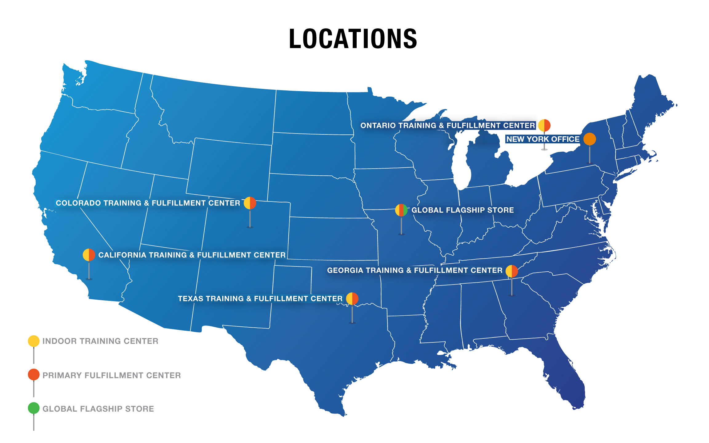 Columbia Safety and Supply has store front distribution in 4 locations and nearly a dozen distribute warehouses across the United States