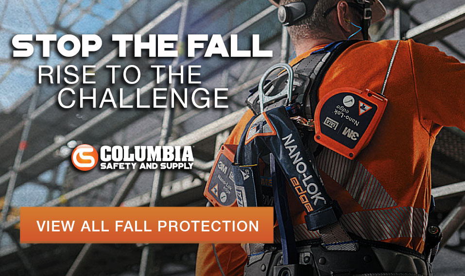 Fall protection equipment at Columbia Safety and Supply