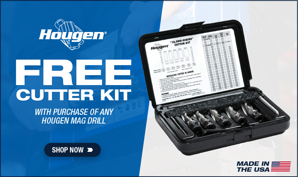 Get a free cutter kit with select Hougen mag drill purchases at Columbia Safety and Supply