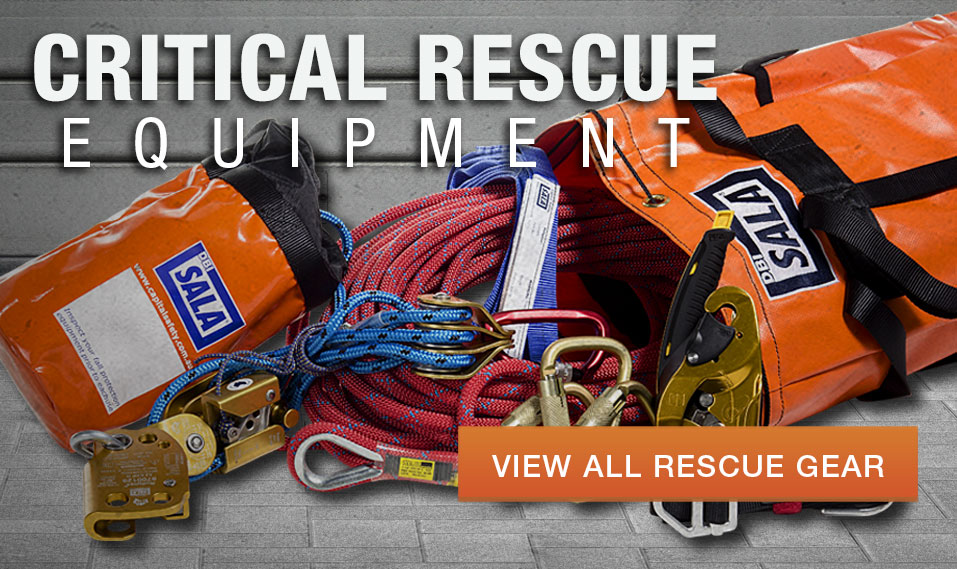 Rescue gear at Columbia Safety and Supply