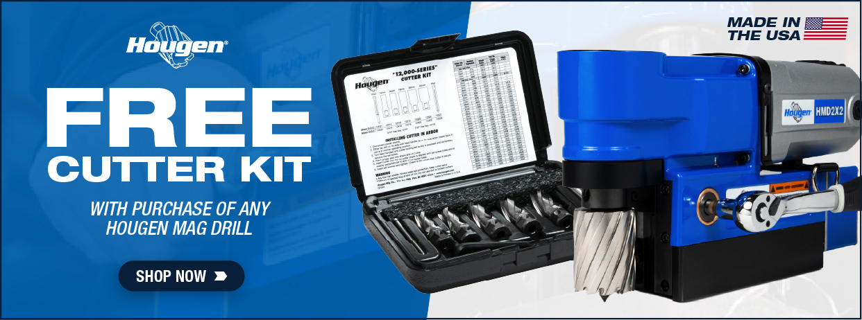  Get a FREE Cutter with the purchase of select Hougen Mag Drills!