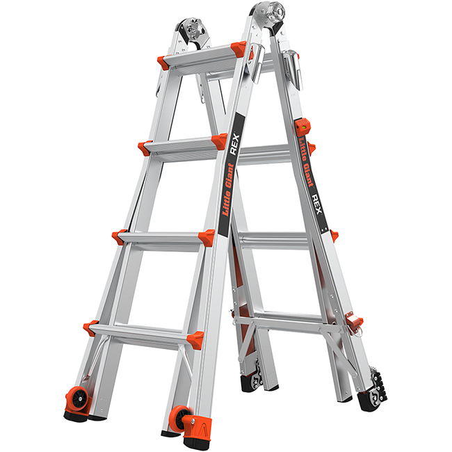 Little Giant Ladders REX Aluminum Extendable Ladder with Ratchet Levelers from Columbia Safety