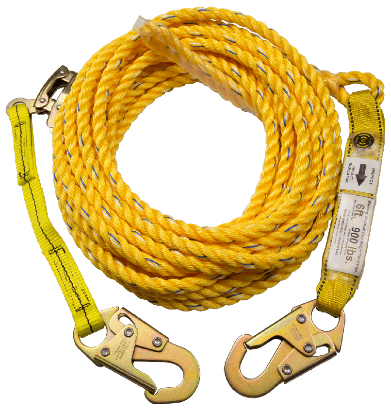 Guardian Poly Steel Rope Vertical Lifeline with Shock Pack from Columbia Safety