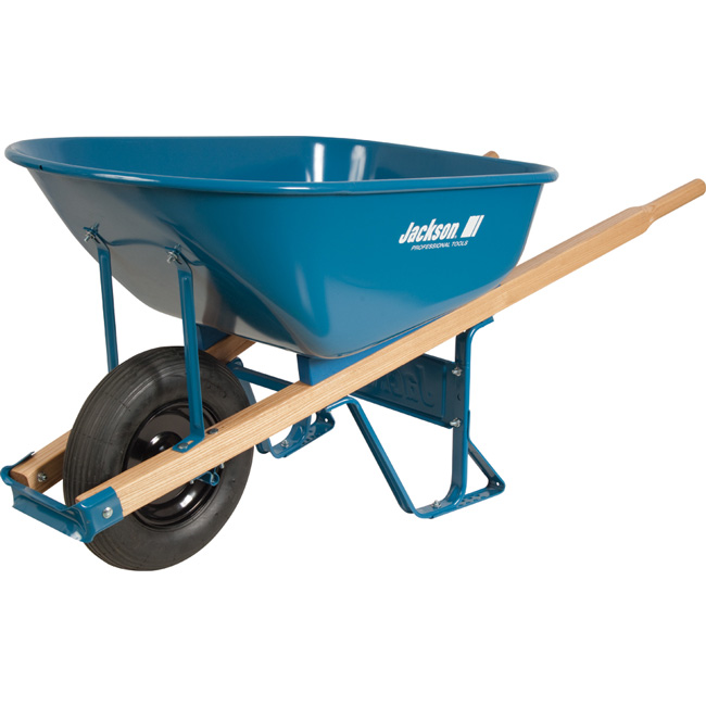Jackson Professional Tools 6 Cubic Foot Steel Contractor Wheelbarrow from Columbia Safety
