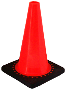 Cortina 03-500-09 Orange Cones with Black Base, 12" from Columbia Safety