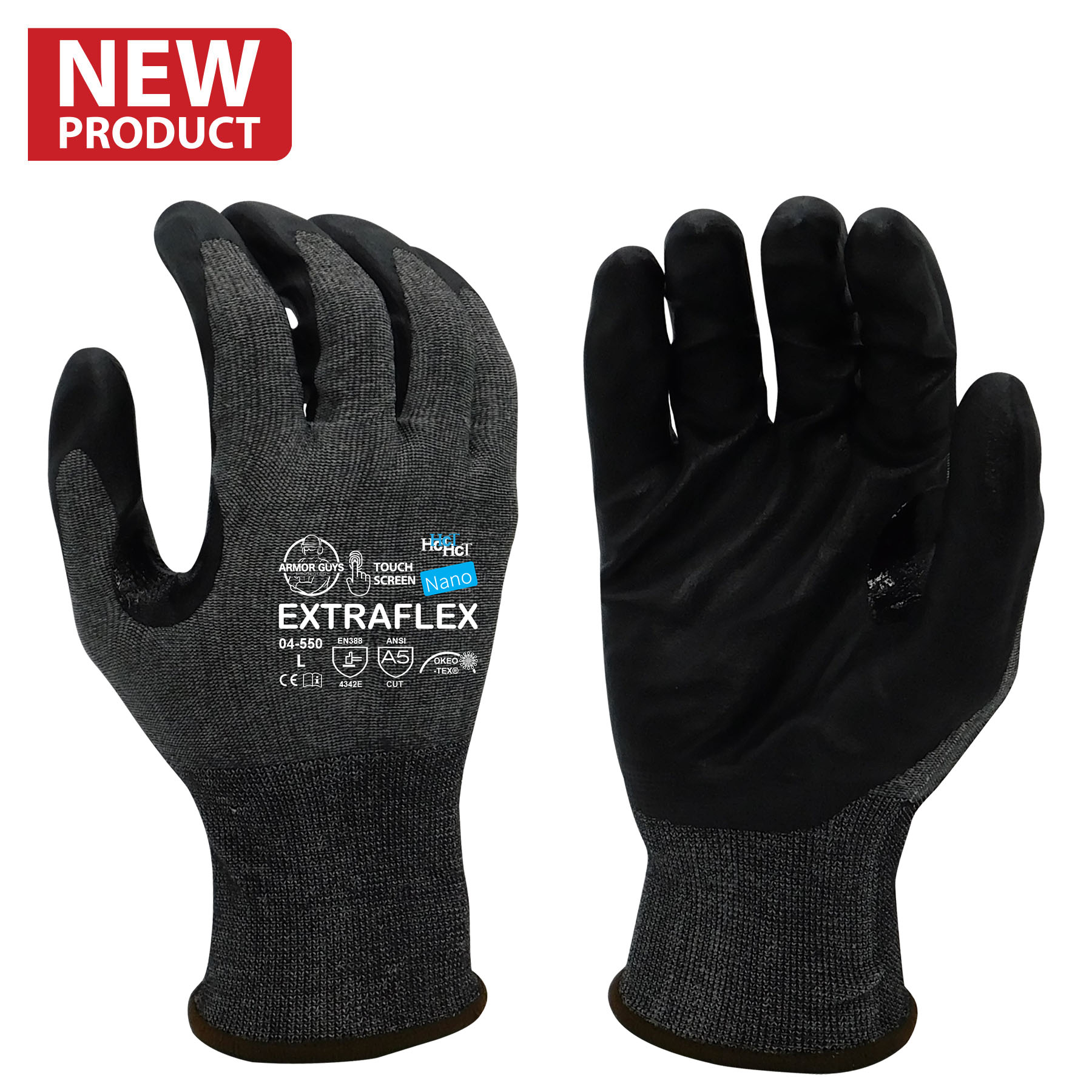 Armor Guys Extraflex HCT Dark Gray A5 Cut Level Gloves from Columbia Safety