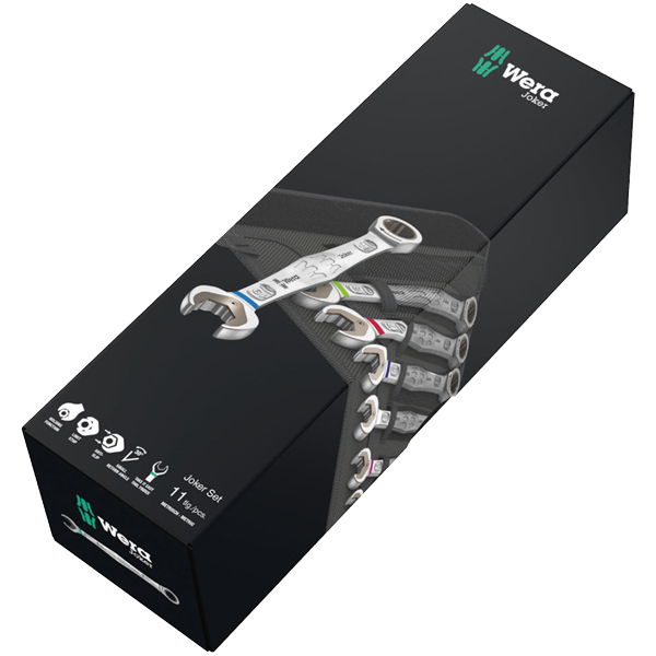 Wera Tools Joker Set of Ratcheting Combination Wrenches (11 Pieces) from Columbia Safety