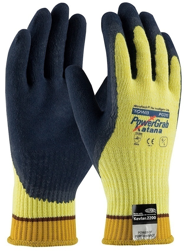 PIP PowerGrab Katana Steel Glove with Latex Coated MicroFinish Grip on Palm & Fingers (Dozen) from Columbia Safety