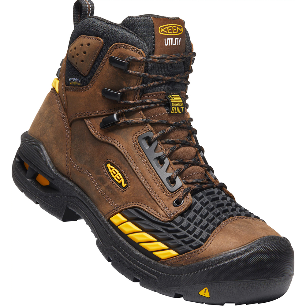 Keen Men's Troy 6 Inch Waterproof Boots with Carbon Fiber Toe from Columbia Safety