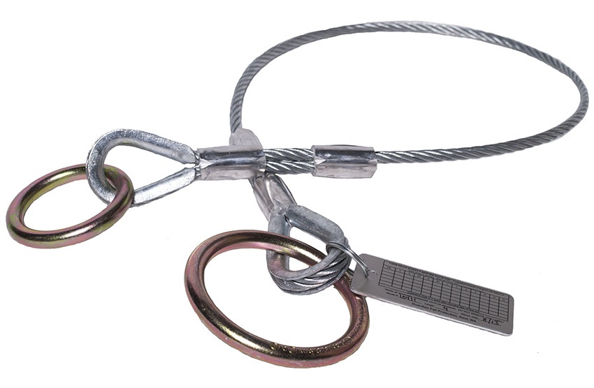 Guardian 10412 6 Foot Galvanized Cable Choker Anchor with O-Ring Ends from Columbia Safety
