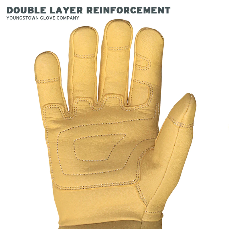 Youngstown Leather Utility Plus Wide-Cuff Gloves from Columbia Safety