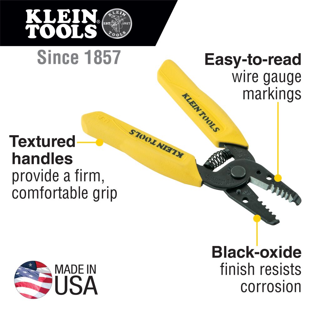 Klein Tools 10-18 AWG Solid Wire Stripper & Cutter from Columbia Safety