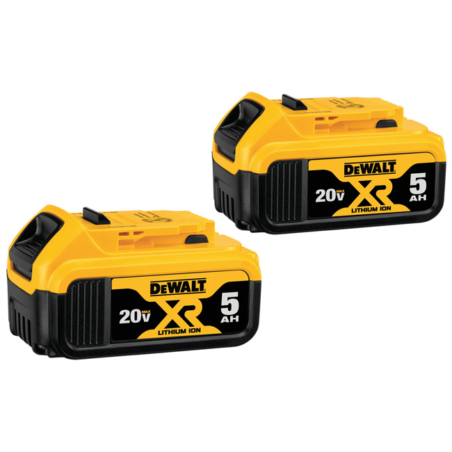 DeWALT 20V Max 5.0AH XR Battery (2 Pack) from Columbia Safety