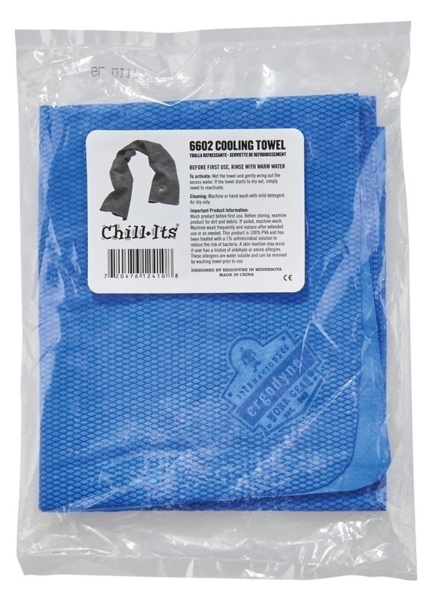 Ergodyne 6602 Chill-Its Blue Evaporative Cooling Towel - 50 Pack from Columbia Safety