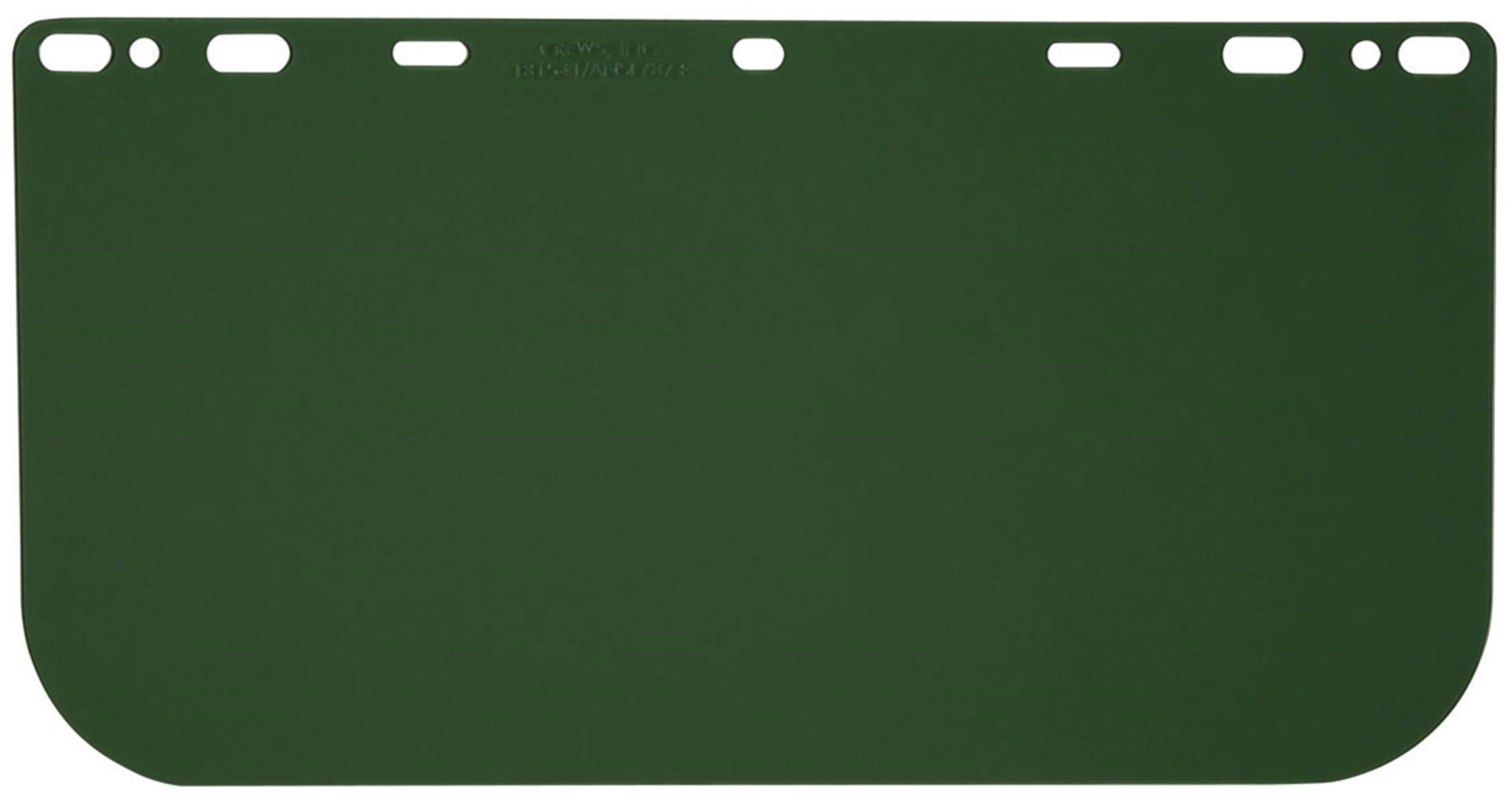 Crews Glasses 8" x 15.5" .039 Medium Green Polycarbonate Face Shield from Columbia Safety