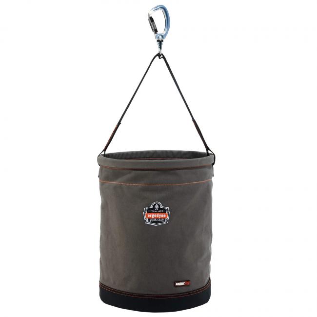 Ergodyne 5945 Arsenal XL Leather Bottom Canvas Bucket with Swiveling Carabiner from Columbia Safety