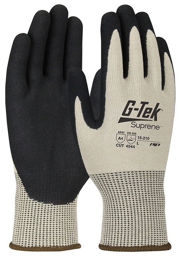 PIP G-Tek Suprene Blended A4 Glove with Nitrile Coated MicroSurface Grip on Palm and Fingers (Single Pair) from Columbia Safety