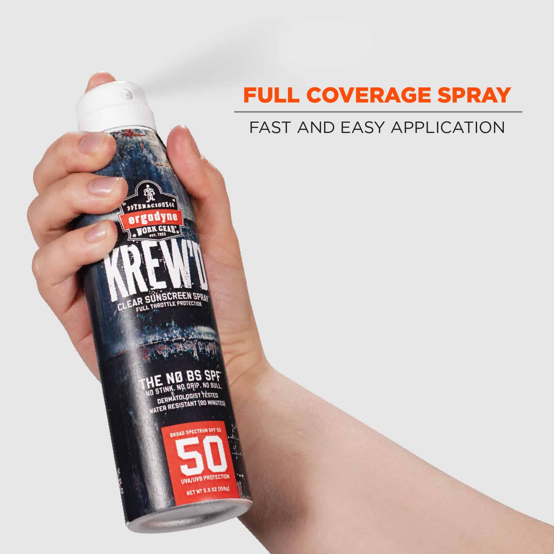 Ergodyne KREWD 5.5oz SPF 50 Sunscreen Spray from Columbia Safety