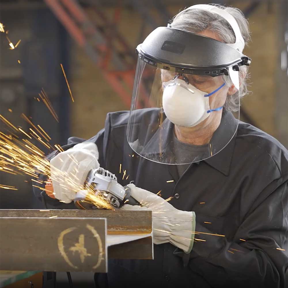 Jackson Safety ANTHEM Face Shield Kit - 170-SB Ratcheting Crown - PET Window - 9" x 15½" x 0.040" from Columbia Safety