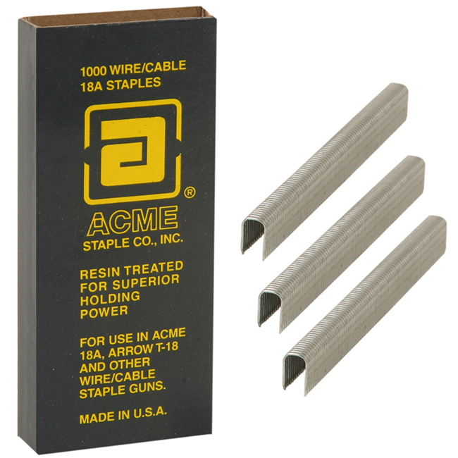 Acme 7/16 Inch Staple for 18A/T18 Staplers from Columbia Safety