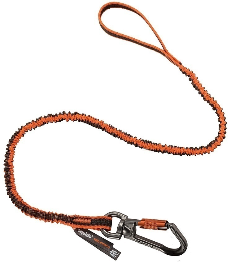 Ergodyne Squids 3109F(x) Double-Locking Single Carabiner Tool Lanyard with Swivel (25 lbs) from Columbia Safety