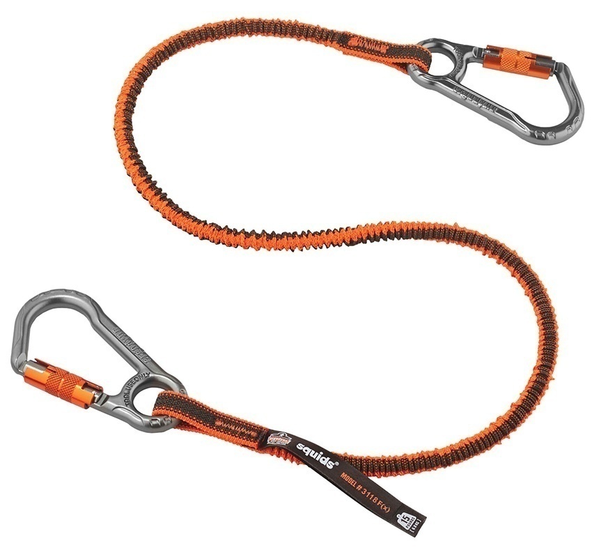 Ergodyne Squids 3118F(x) Dual Locking Carabiner 15 lb Tool Lanyard from Columbia Safety