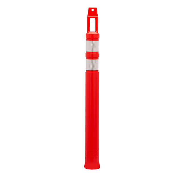 JBC 42 Inch D-Top Delineator Post with Reflective Collars and Base from Columbia Safety