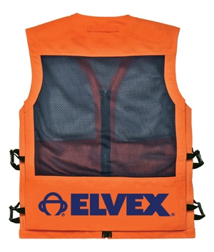 Elvex JE-70 Chain Saw Pro Vest II - back view from Columbia Safety