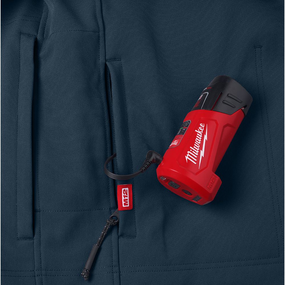 Milwaukee M12 Navy Blue Heated TOUGHSHELL Jacket Kit from Columbia Safety